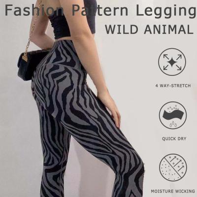 China High Trainer Yoga Pants Custom Logo Women Quantity Breathable Gym Animal Running Fitness Workout Pattern Waist Legging for sale