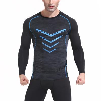 China QUICK DRY Men Sport T-Shirt Fit Dry Compression Long Sleeve T-Shirt With Sublimation Printing for sale