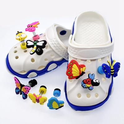 China Creative New PVC Croc Shoe Buckle Fashion Shoe Accessories Cartoon Spring Decorative Decorations For Adult Kids Wristbands Wristbands for sale