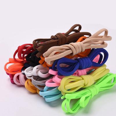 China 1Pair Round No Tie Around Elastic Buckle Capsule Metal Laces Quick Lock Shoe Laces For Kids And Adult Sneakers Lace for sale