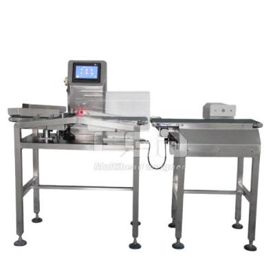 China 304SS Automatic Check Weight Machine Food Weighing Automatic Check Weigher For Combination Scale Packaging System for sale