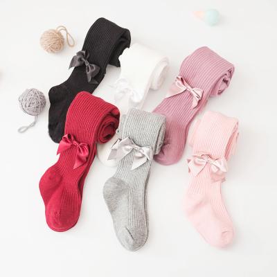 China Kids Socks Cotton Spandex Young Girls Tube Tights Antibacterial Pantyhose for sale