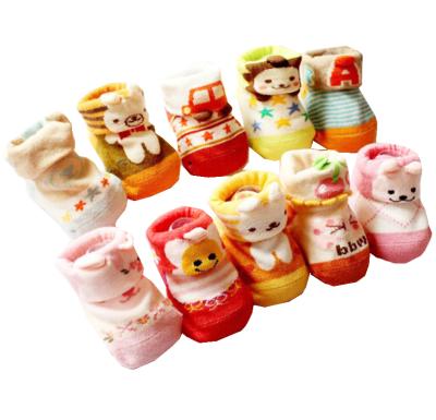 China Antibacterial Korean Baby Cotton Christmas Cartoon Girl Tube Trampoline Sock for sale