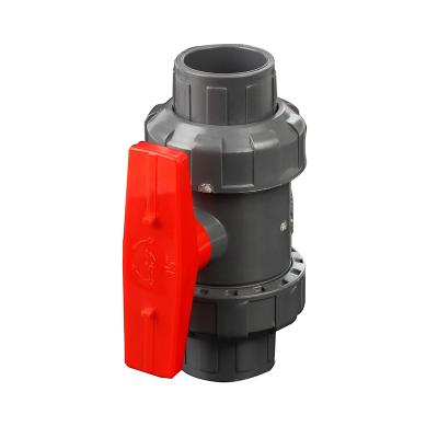 China General Chinese Suppliers With High Quality And Low Price PVC Double Ball Union Ball Valve for sale