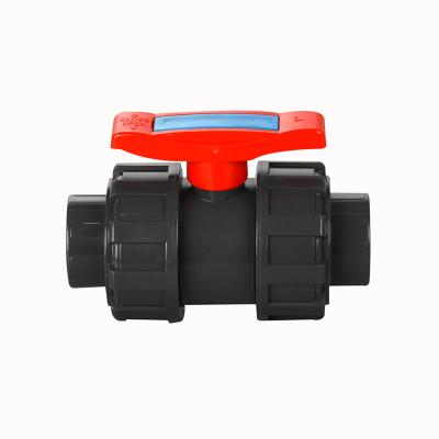 China High Quality And Low Price General Industrial PVC Ball Valve Genuine Double Union Valves for sale