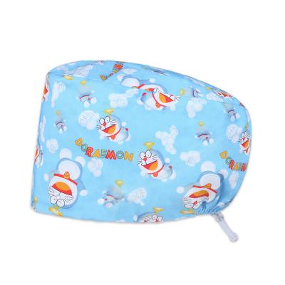 China New Design Cat Pet Pattern Veterinary Scrub Inner Soft Cap Cotton Headband Cotton Forehead Hats Doctor Surgical Hat Unisex 100% Cotton for sale