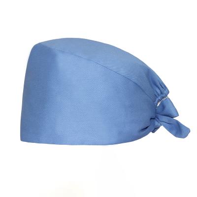 China Wholesale Soft Cotton Headband Home Front Scrub Caps Doctor Pet Working Nurse Medical Hats Solid Color Dental Unisex Surgical Scrub Cap For Women for sale