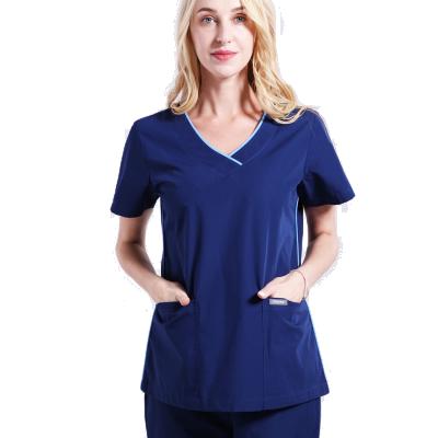 China Longevity Dental Clinic Nursing Uniform Sets Medical Scrub Short Sleeve Women Uniform Men Surgical Gown for sale