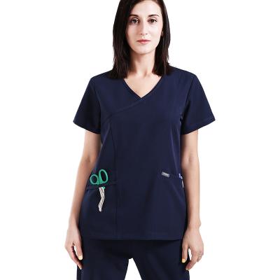 China Longevity Dental Clinic Nursing Uniform Sets Medical Scrub Short Sleeve Women Uniform Men Surgical Gown for sale