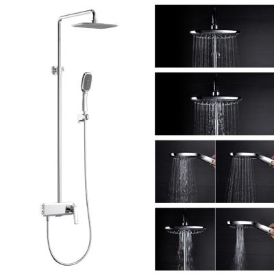 China F05S04CP Modern Design Chrome Free Sliding Bar Wall Mounted Brass Shower Set Hand Shower Bathroom Shower Suit for sale