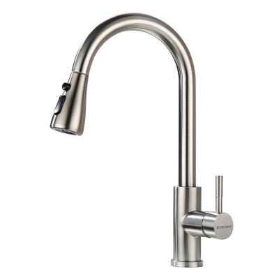 China Sense Faucets F03S06LSRTS New Design Kitchen Sink Faucet Stainless Steel Mixer Tap Pull Down Kitchen Faucet for sale