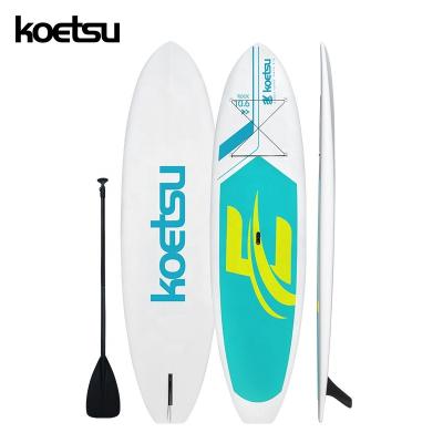 China All Round KOETSU 10 Feet 6 Inch PE SUP Paddle Board Foam Blow Mold Surfing Paddle Board White One Piece Rigid Glastic Surfboard for sale