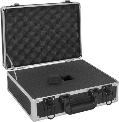 China Durable Customized Aluminum Case with Foam Insert Black Aluminum Box with Pick&Pluck Foam Tool Case with Customizable Pre-Cut Foam for sale