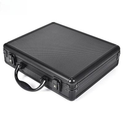 China Durable Aluminum Hard Case Black Aluminum Box with Egg Foam for Travel and Storage Case Customization Acceptable for sale