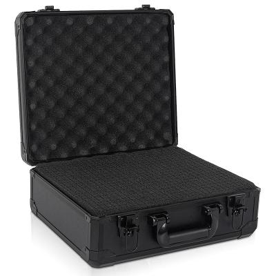 China Durable Portable Hard Carrying Case Customizable Diced Foam Aluminum Alloy Sturdy Build Case Ideal for Microphones Electronics Tools for sale