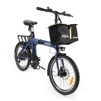 China Newest F-3 Aluminum Alloy 2022 Folding Mountain E-Bike Electric Bicycle F-3 Motor Frame Power Battery 36V 250W 10.4Ah Blue EU Warehouse With Bag for sale