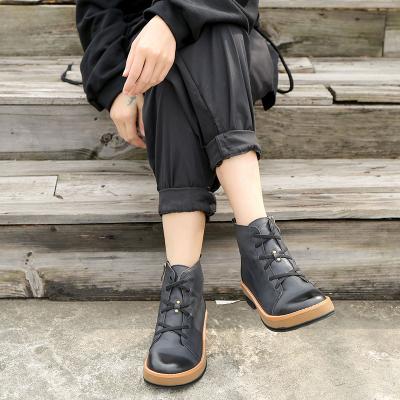 China New Arrivals Round Designers Ladies Gradient Women's Leather Boots for sale