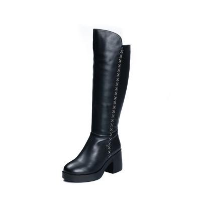 China Winter Crescent Waist Over The Knee Boots Women Genuine Leather Sexy Woman Thigh High Shoes Women Long Boots for sale