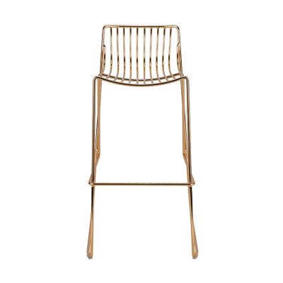 China Modern steel bar stool in gold color for sale