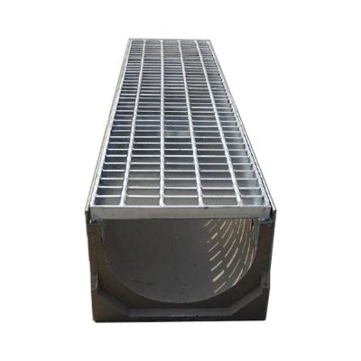 China Null Concrete Drainage Channel Rain Drainage System Driveway Water Drain System Drainage Cover Grating Trench Drain System for sale