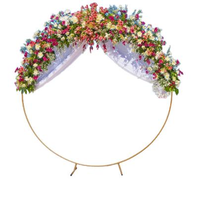 China Easily Assembled Metal Garden Arbor Wedding Arch Flower Ring Round Metal Circle Backdrop For Wedding Birthday Party Baby Shower Photo Booth for sale