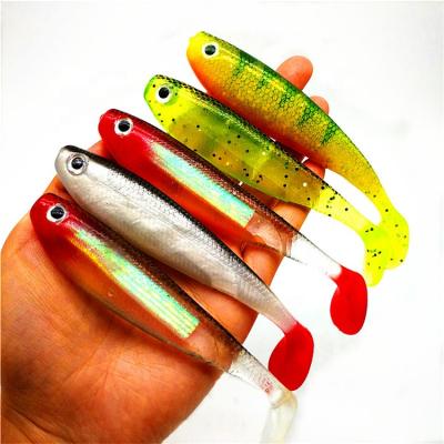 China PVC Lure 3D Cavity Fish 120mm Cavity T-tail Fishing Lure Soft Fishing Lure Bait for sale