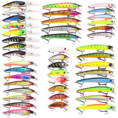 China Minnow Bass Fishing Lures With Treble Hooks In Fishing Tackle Box Pencil Lure Set Miscellaneous for sale