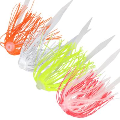 China RUBBER+LEAD 8pcs Beard Skirt 7.5cm Rubber Soft Lure Fishing Kit for sale