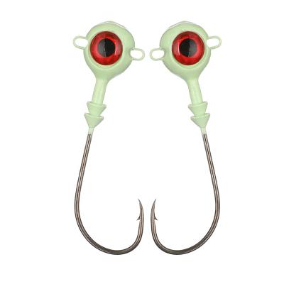 China High Carbon Fishing 3pcs Stainless Steel Fish Hook Custom 5g, 7g, 10g, Glow In The Dark Saltwater Fish Hooks for sale