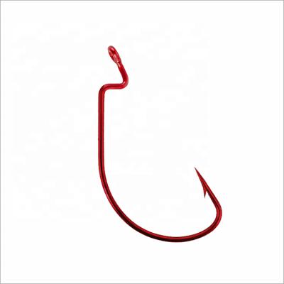 China 50pcs Hooks For Fishing Red Wide Belly Crank Hooks 2#, 1#, 1/0, 2/0, 3/0 Fishhook Set 75g for sale