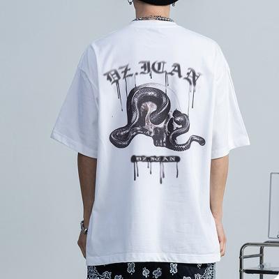 China Wholesale Anti-Wrinkle Drop Shoulder T-shirts Prints Vintage Graphic Tees 100% Cotton Tees for sale