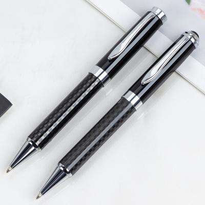 China Popular Cast Copper Ball Pen Carbon Fiber Pens Body Customized Design Fountain Roller Tip Pen For Business Gift for sale