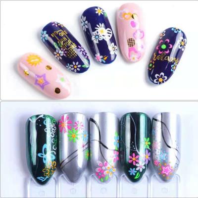 China 3d Nail Art DIY Decoration 24Pcs/set 3D Flower Heart Star Fruit Butterfly Self-Adhesive Fluorescent Nail Decals Glow In The Dark Luminous Nail Art Stickers for sale