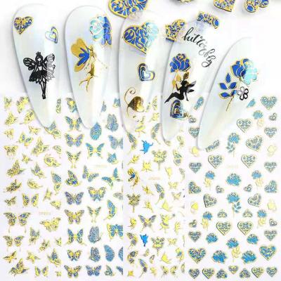 China 3d Nail Art DIY Decoration Butterfly Design Nail Art Decals 5D Self Adhesive Nail Decals Supplies Butterflies Nails Stickers Manicure Decorations for sale