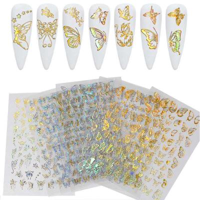 China 3d Nail Wraps Custom 3D Art Butterfly Designers Nail Art DIY Decoration Hot-selling Butterfly Nail Stickers Nail Decals for sale