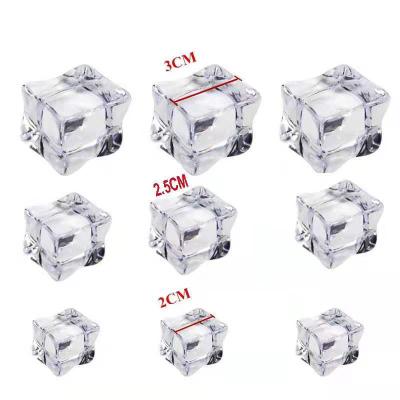 China 10mm 15mm 20mm 25mm 30mm Clear Gemstones Wedding Party Disposable Home Vase Filler Decoration Stone Plastic Acrylic Fake Ice Cube for sale