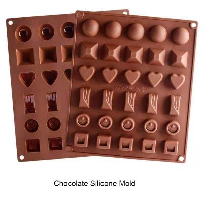 China Stocked Hot Sale Silicone Cake Fondant Mold Chocolate Candy Making Mold for sale