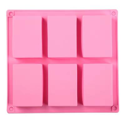 China Stocked Silicone Cake Mold Silicone Soap Rectangular Handmade Soap Mold 100ml Handmade Soap Mold For DIY for sale