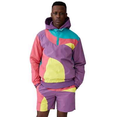 China 2022 spring summer men's QUICK DRY short set custom style unique sublimation anorak shorts set for men for sale