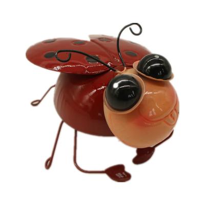 China Discount Custom Art Deco Hot Sale Red Beetle Wall Hanging Accent Piece Gold Home Space Star Gifts Art Decorative for sale