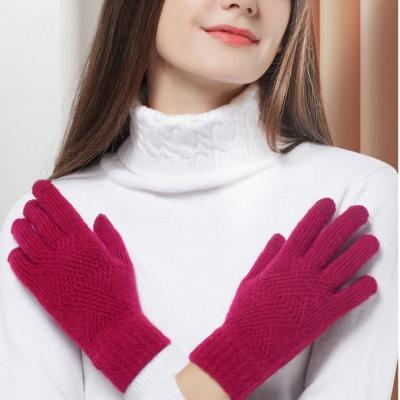 China Winter Women Winter Knit Warm Gloves Touch Screen Gloves for sale