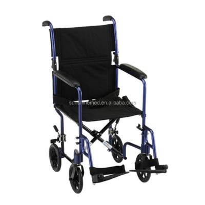 China Lightweight Lightweight Aluminum Transport Wheelchair For Elderly Transport Folding Chair WH908 for sale