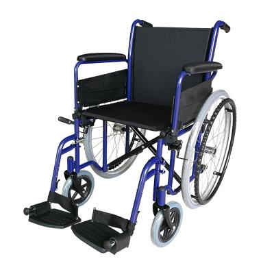 China Lightweight Flip Back Armrest Folding Stainless Steel Manual Wheelchair With Footrest WH905 for sale