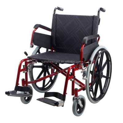 China Portable Hospital Bariatric Lightweight Manual Steel Transport Wheelchair For Disale WH920 for sale