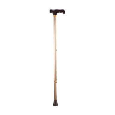 China Comfortable Heavy Duty Aluminum T-Shape Walking Cane For Women Men Adjustable Walking Stick With Wooden Handle CA201 for sale