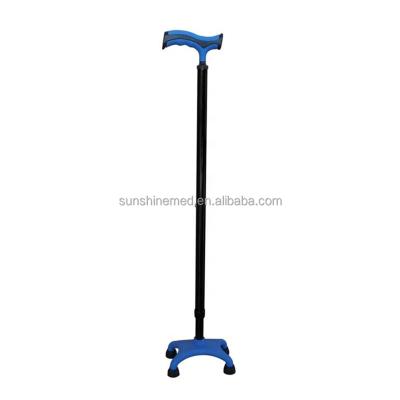 China CA237 Lightweight Comfortable Quad Cane Walking Stick Medical Elderly Adjustable Aluminum Adult Walking Canes for sale