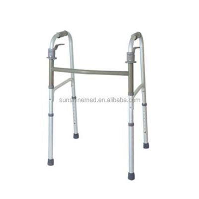 China Front Wheels WA207 Aluminum Trigger Release Folding Walker Adjustable Height Fold Up Walker For Older Seniors Disabled for sale