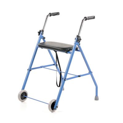 China RO527 Convenient Folding Standing Up Walking Frame For Adults Portable Rollator Steel Rollator Walker With Seat for sale