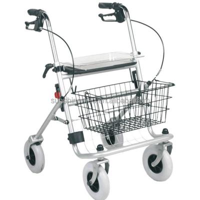 China Convenient RO507 Mobility Aids Rollator Steel Walker With Basket Rolling Walker For Seniors RO507 for sale