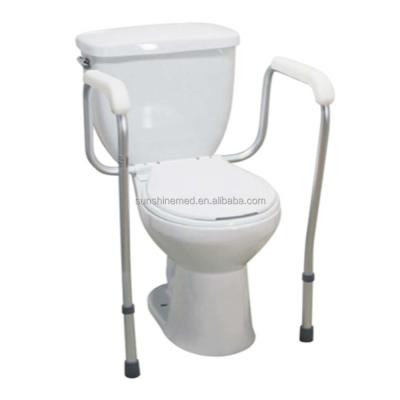 China High Quality Convenient Bathroom Toilet Safety Aluminum Frame With Washable Plastic Armrest For Elder BA348 for sale